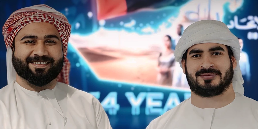 STARTRADER colleagues in Emirati Dress at UAE National Day celebration